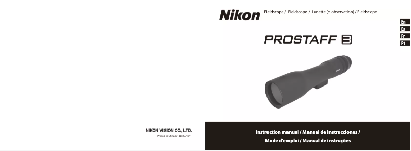 First page image of the manual for ProStaff 3