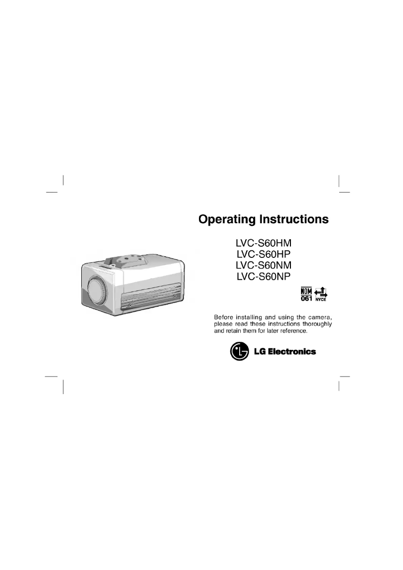 First page image of the manual for LVC-S60HP