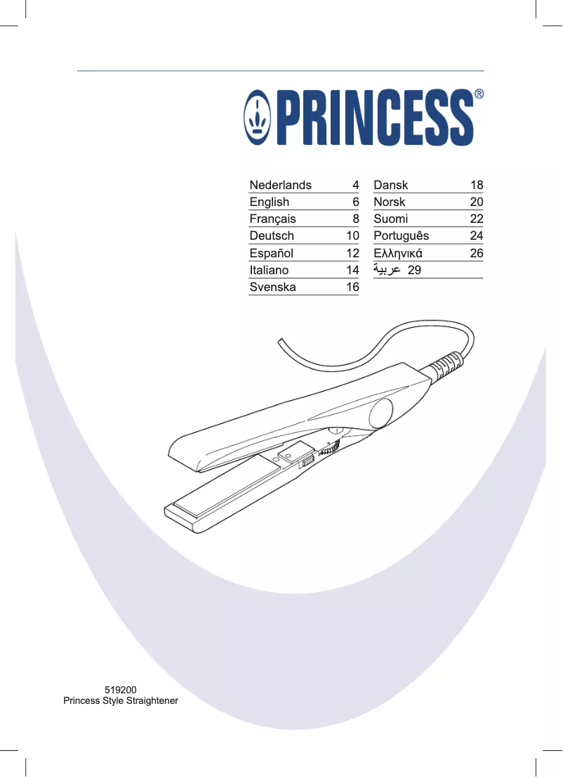 Page 1 of the manual User Manual Princess Style 519200