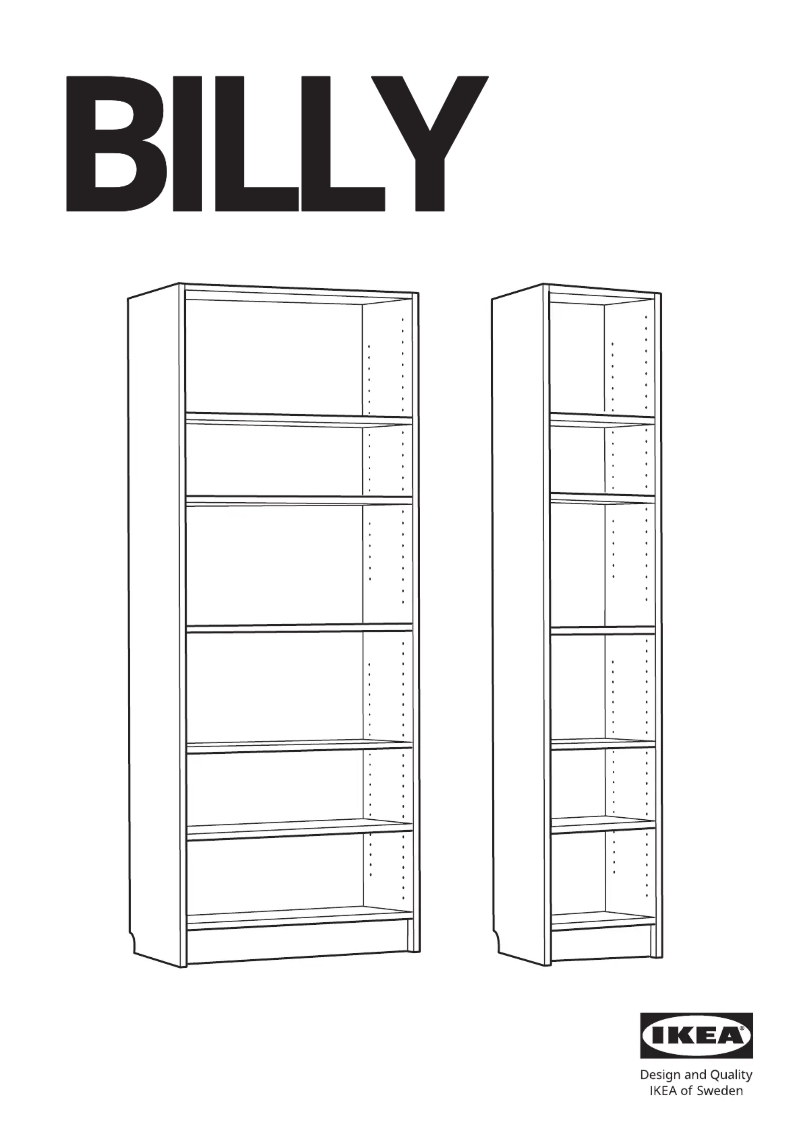 Page 1 of the manual User Manual Ikea BILLY 902.638.36