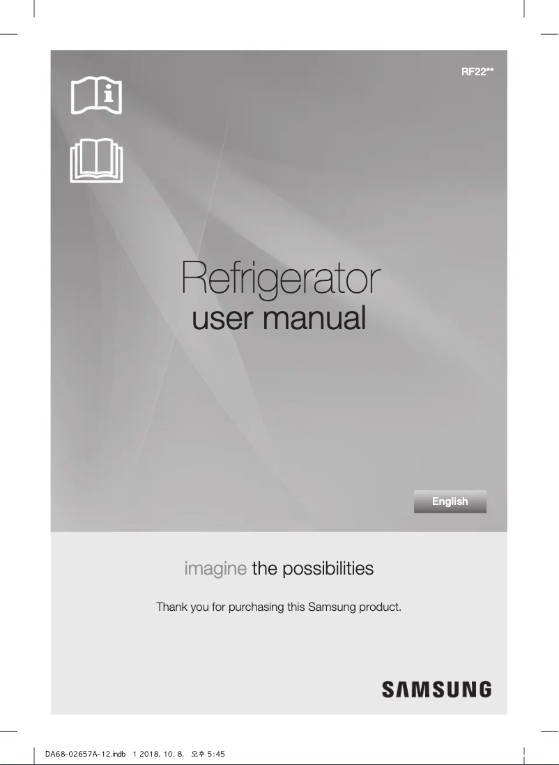 Page 1 of the manual User Manual Samsung RF220NCTASG
