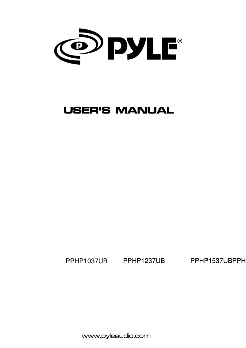 First page image of the manual for PPHP837UB