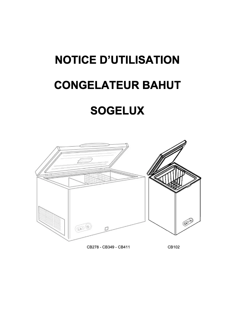 Page 1 of the manual User Manual Sogelux CB411