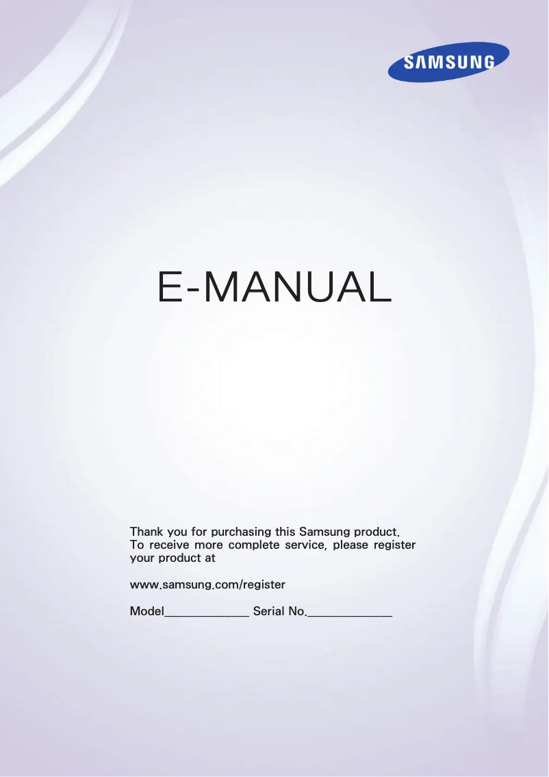 First page image of the manual for UN65F9000AG