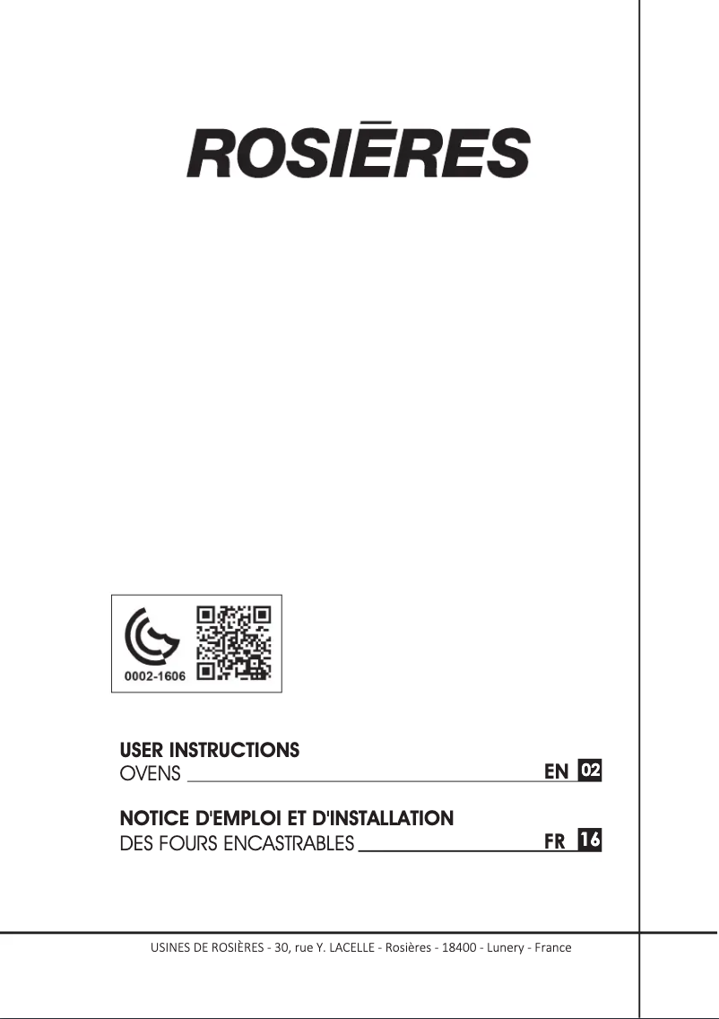 First page image of the manual for RFS57IN