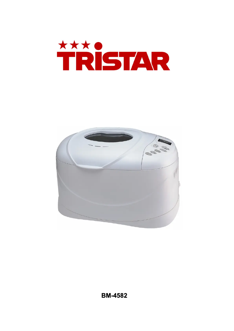 Page 1 of the manual User Manual TriStar BM-4582
