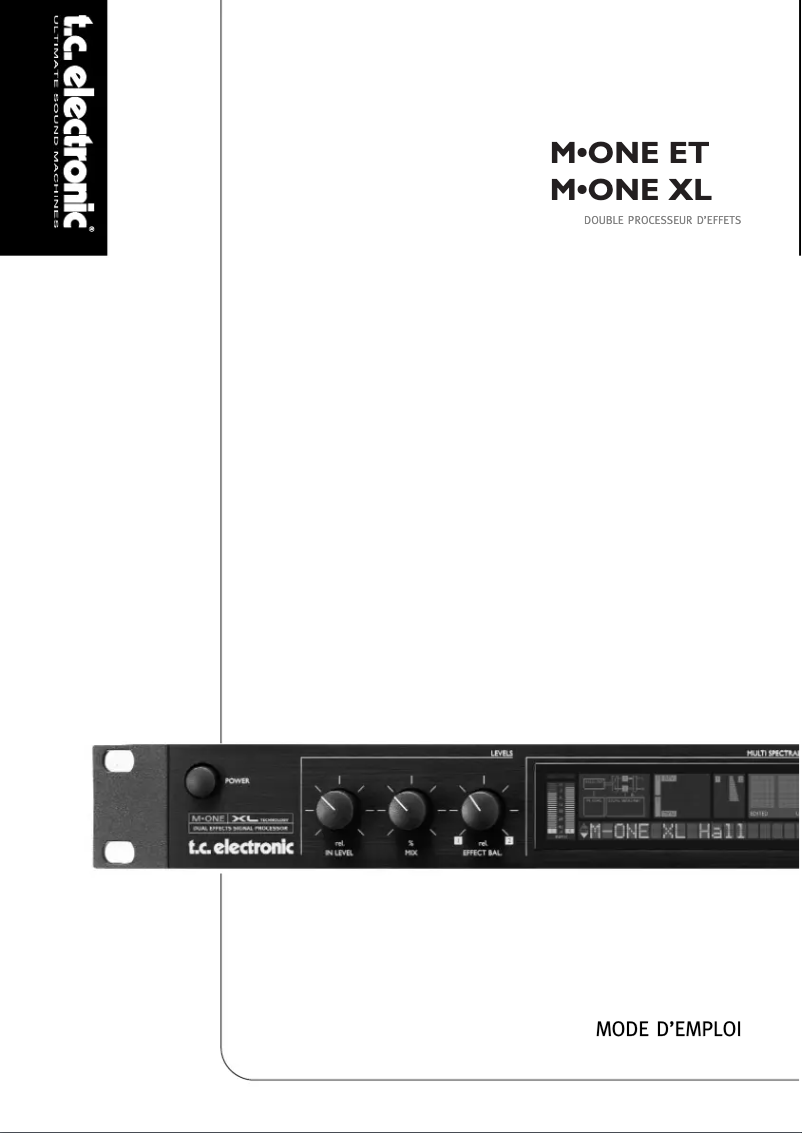 First page image of the manual for M-One XL