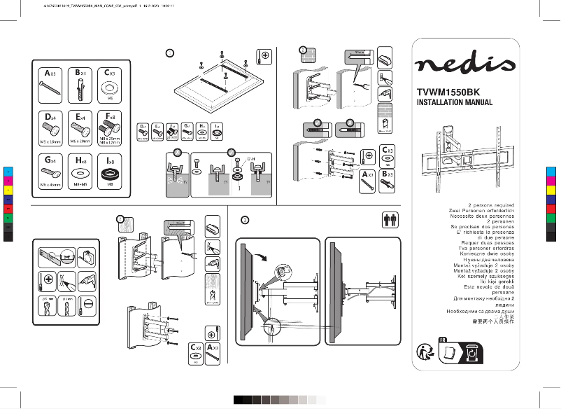 Page 1 of the manual User Manual Nedis TVWM1550BK