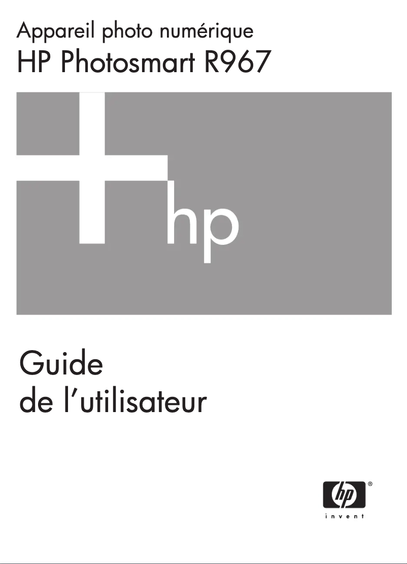 Page 1 of the manual User Manual HP PhotoSmart R967