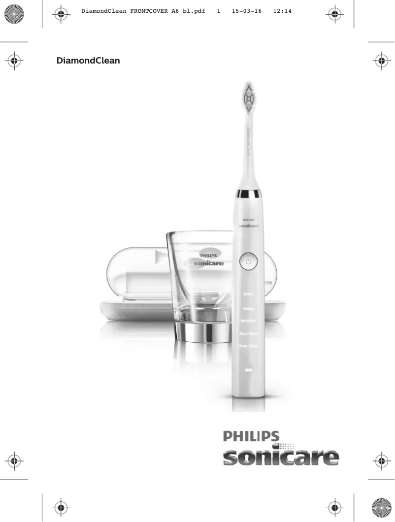 First page image of the manual for Sonicare DiamondClean HX9342