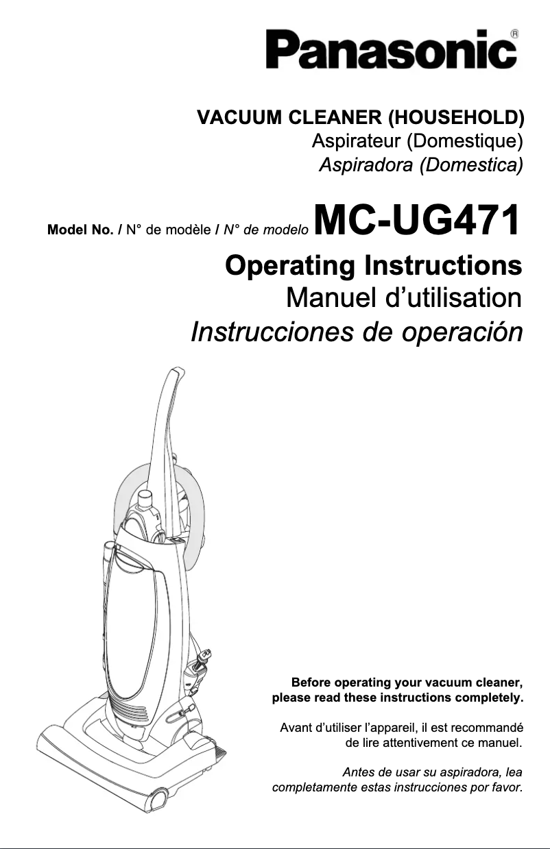 First page image of the manual for MC-UG471