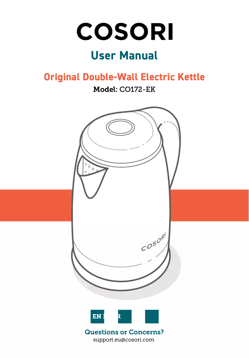 First page image of the manual for CO172-EK