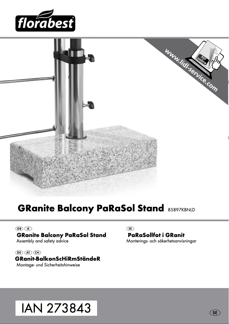 First page image of the manual for IAN 277690