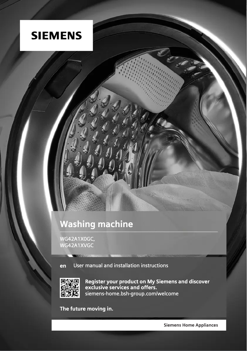 Page 1 of the manual User Manual Siemens WG42A1XVGC