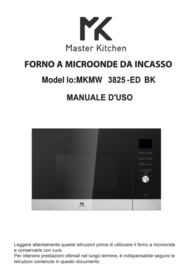 First page image of the manual for MKMW 3825-ED BK