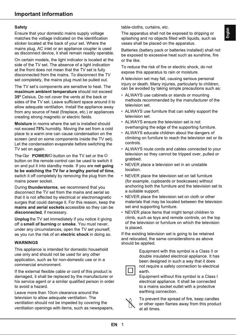 Page 1 of the manual User Manual TCL 55P731