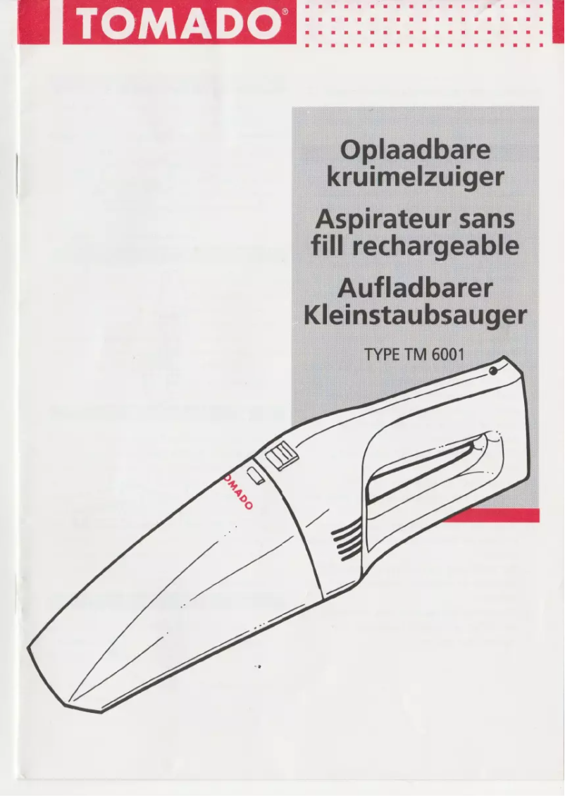 Page 1 of the manual User Manual Tomado TM-6001