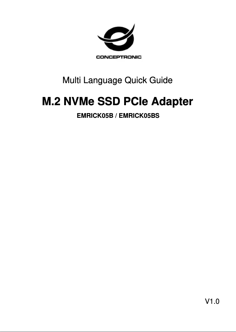 Page 1 of the manual User Manual Equip EMRICK05B