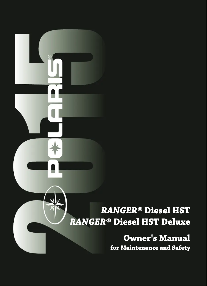 Page 1 of the manual User Manual Polaris Ranger Diesel HST (2015)