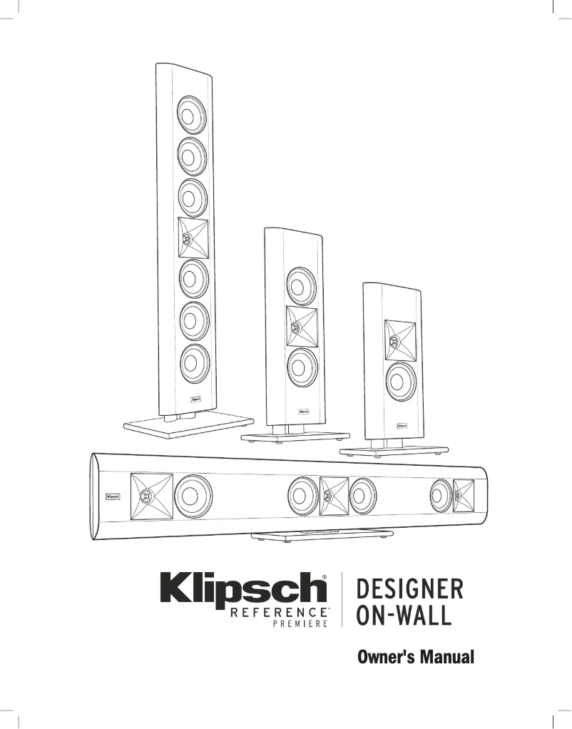 Page 1 of the manual Instruction Manual Klipsch Reference Premiere RP-640D