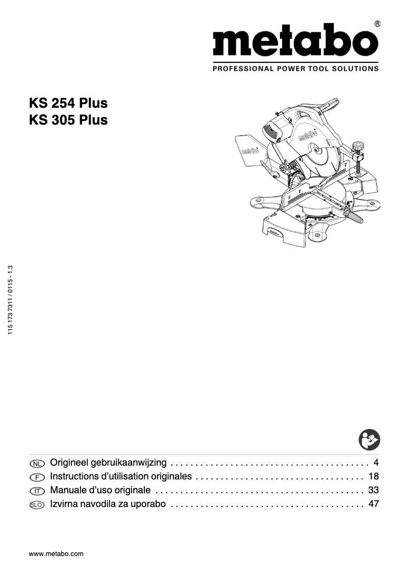 First page image of the manual for KS 254 Plus