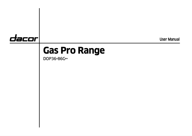 Page 1 of the manual User Manual Samsung DOP36T86GLS
