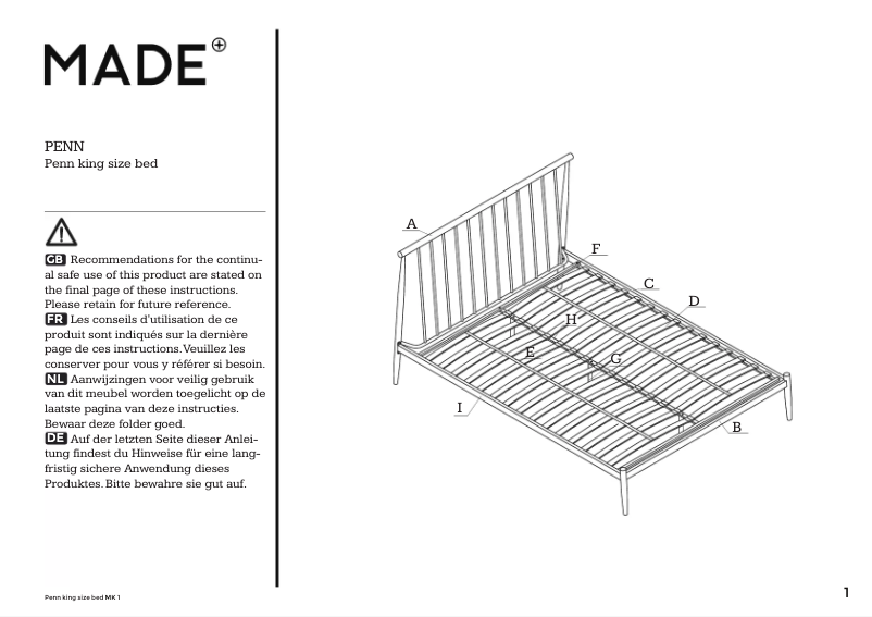 First page image of the manual for Penn