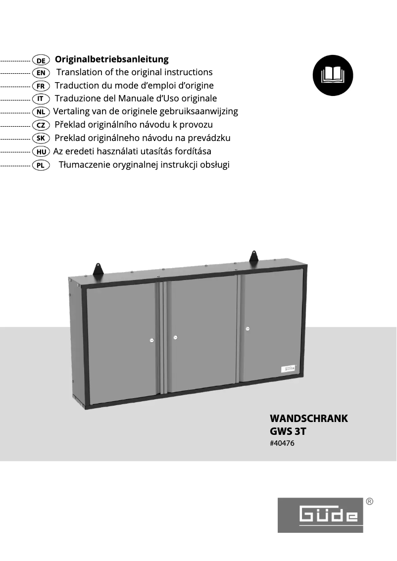 First page image of the manual for GWS 3T