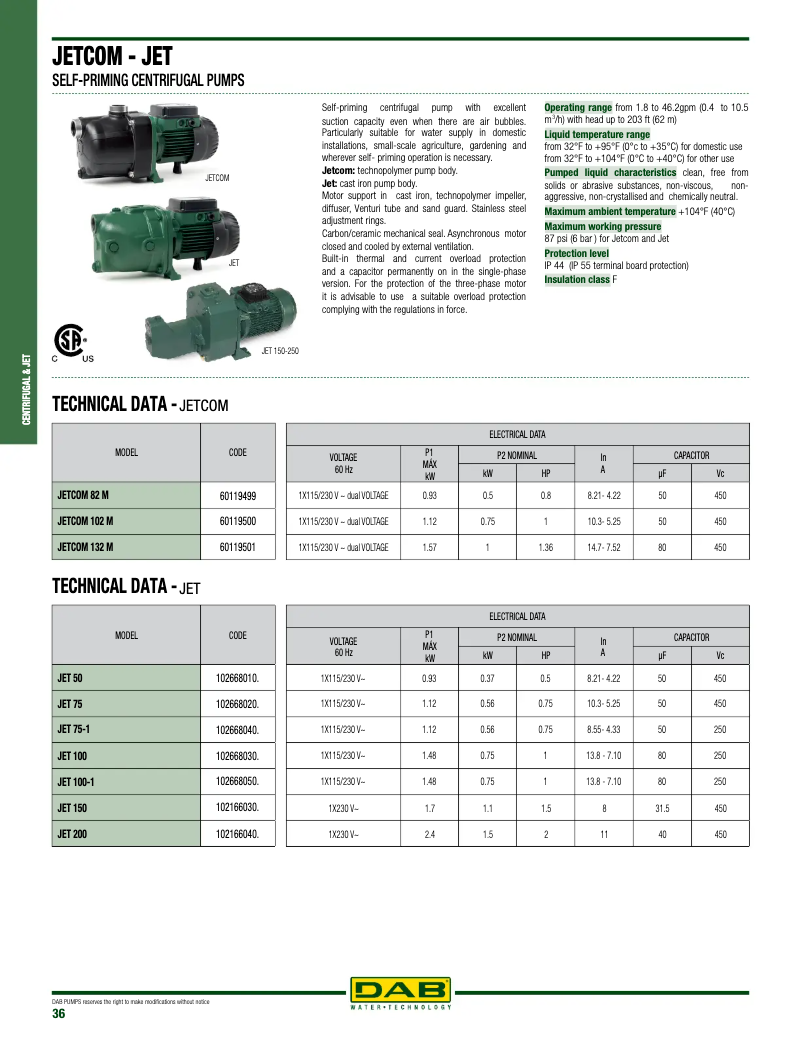 First page image of the manual for JetCom