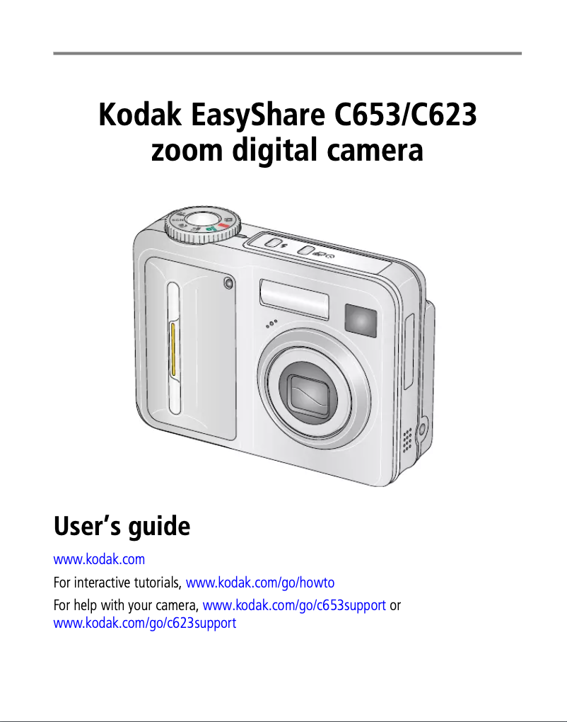 Page 1 of the manual User Manual Kodak EasyShare C653