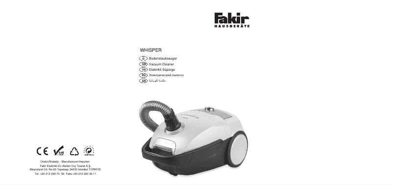 First page image of the manual for Whisper