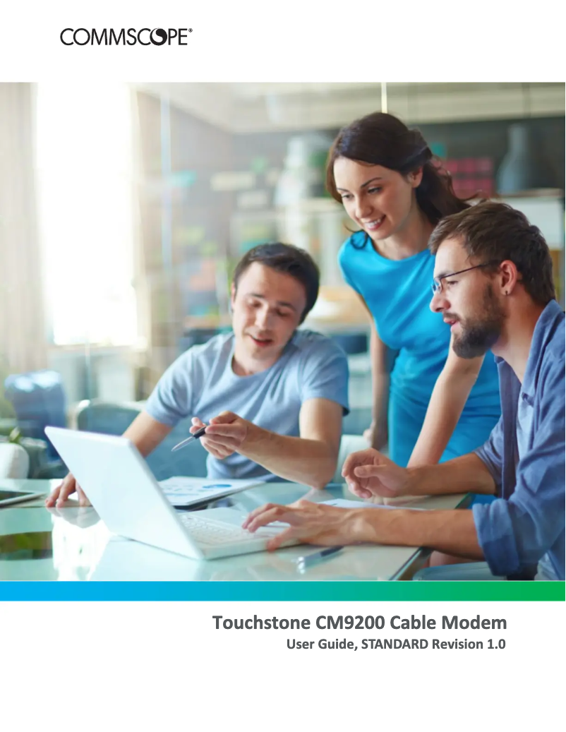 First page image of the manual for SURFboard CM9200