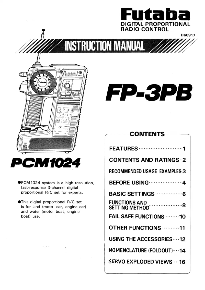Page 1 of the manual User Manual Futaba FP3PB
