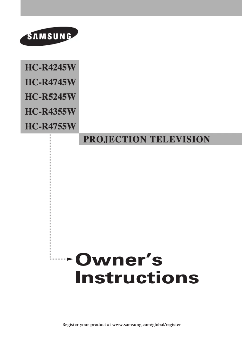 Page 1 of the manual User Manual Samsung HC-R5245W