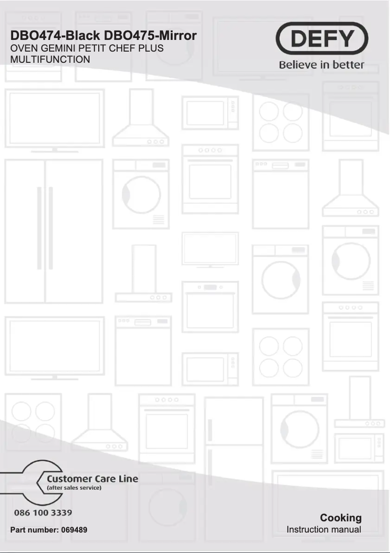 First page image of the manual for DBO474