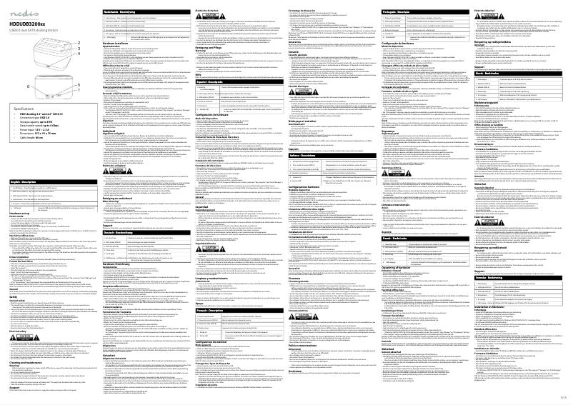 First page image of the manual for HDDUDB3200BK