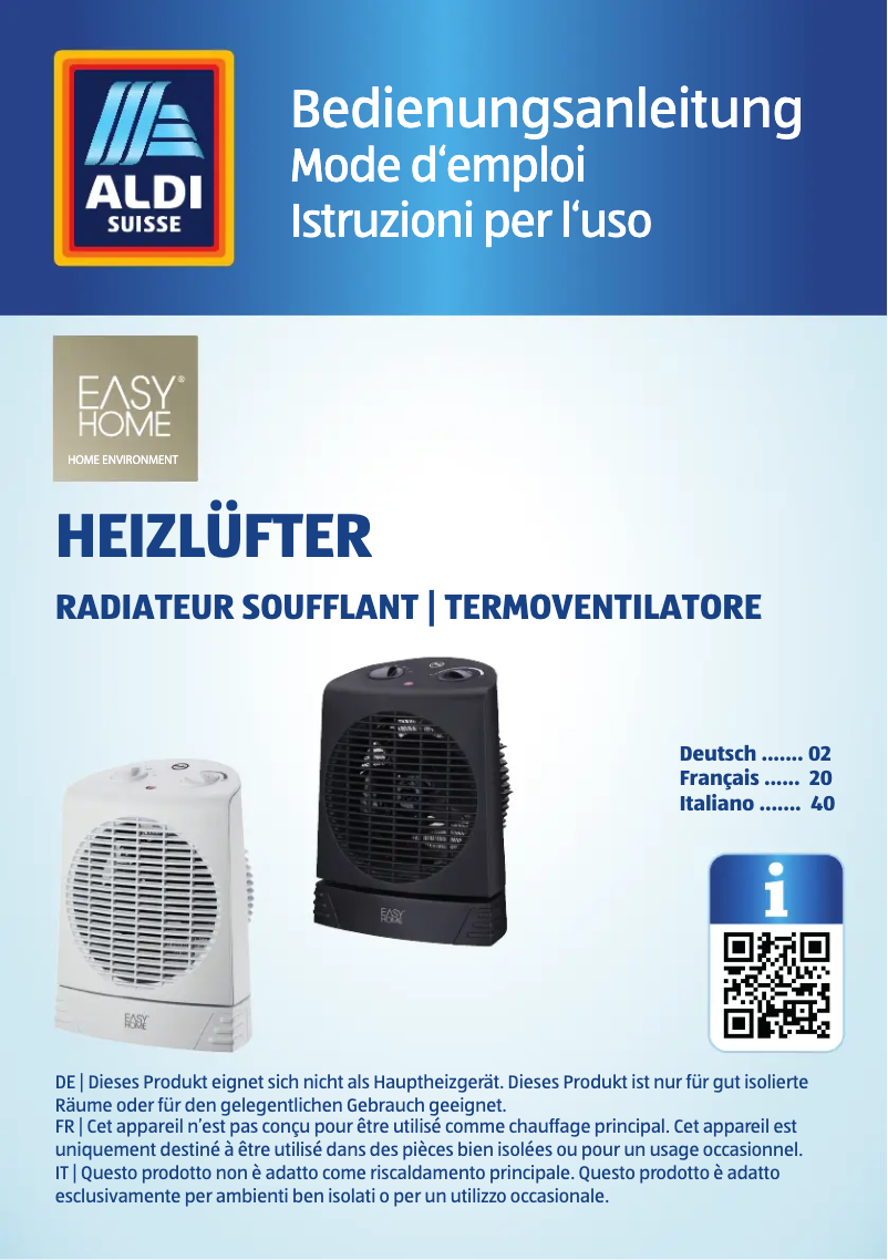 Page 1 of the manual User Manual Easy Home GT-HLb-01