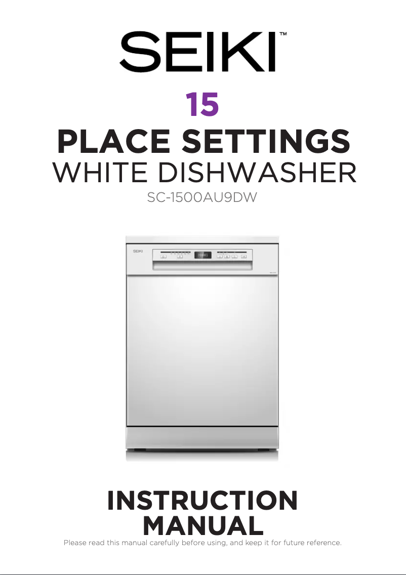 Page 1 of the manual User Manual Seiki SC-1500AU9DW