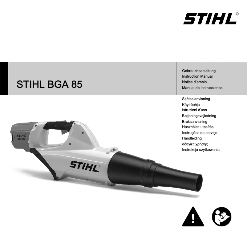 Page 1 of the manual User Manual Stihl BGA 85