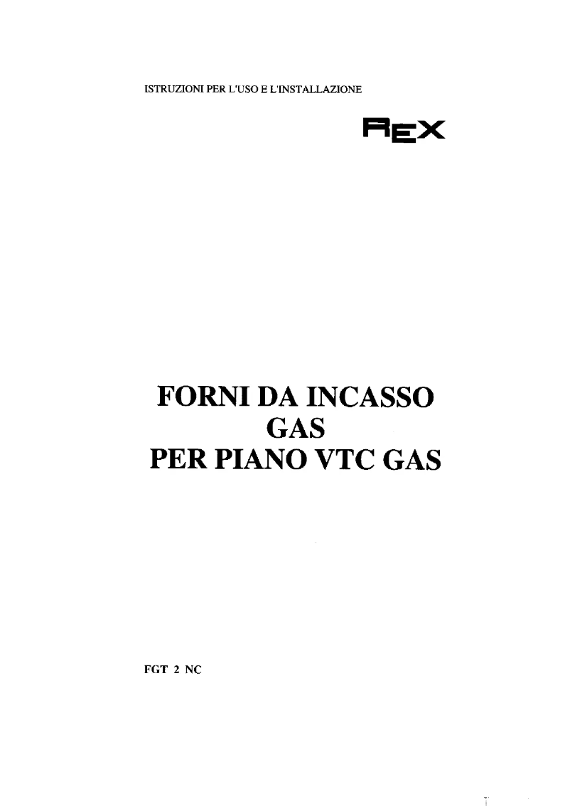 First page image of the manual for FGT2NC