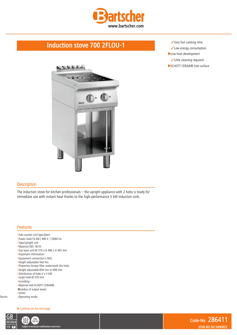 First page image of the manual for 286411