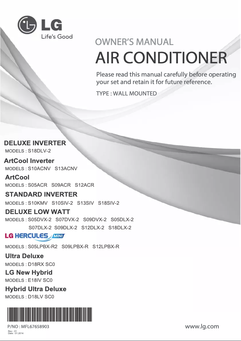 First page image of the manual for D18RX