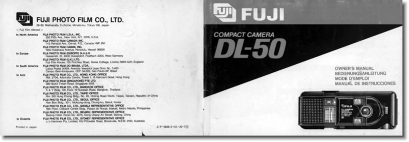 First page image of the manual for DL-50