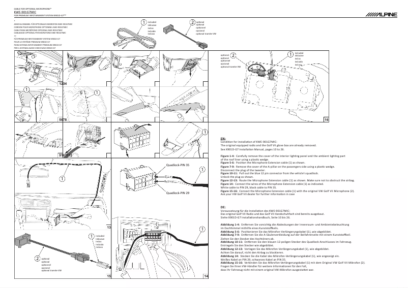 Page 1 of the manual User Manual Alpine KWE-901G7MIC