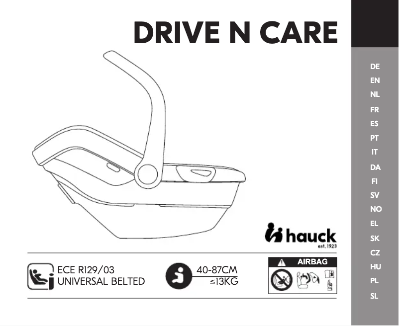 First page image of the manual for Drive N Care