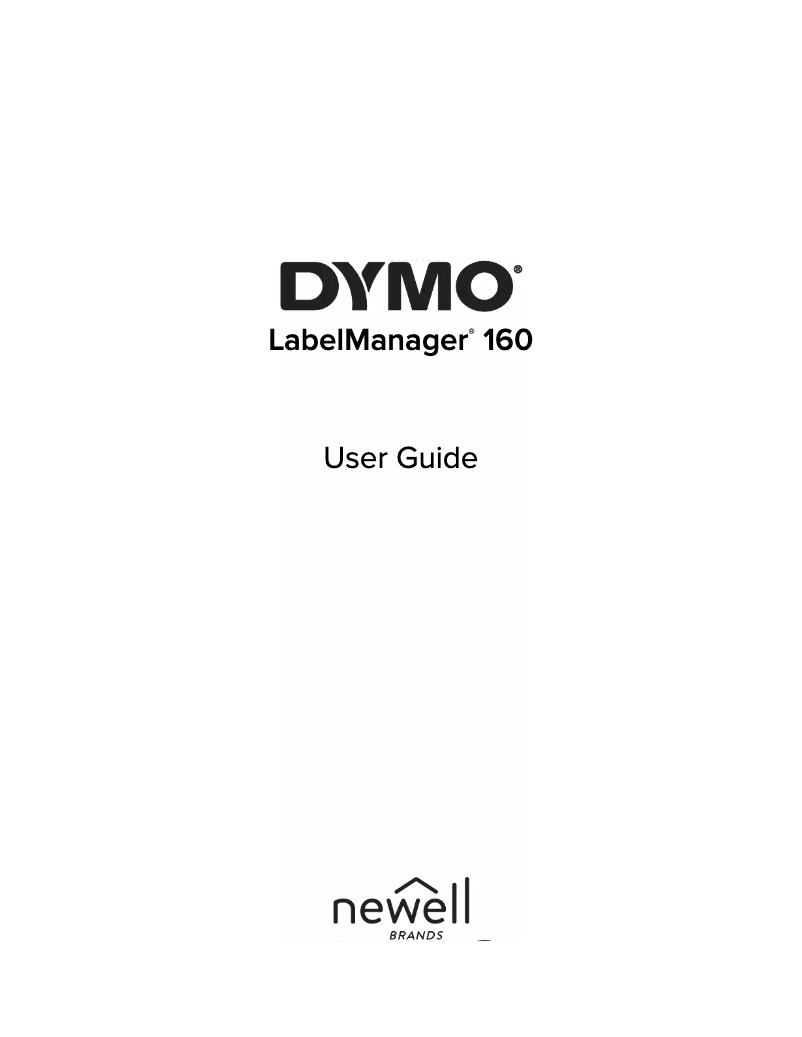 First page image of the manual for LabelManager LM160