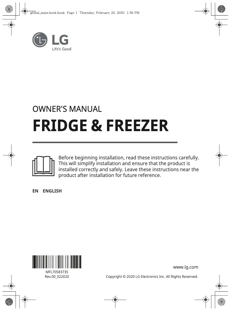 First page image of the manual for GC-B247JEDV