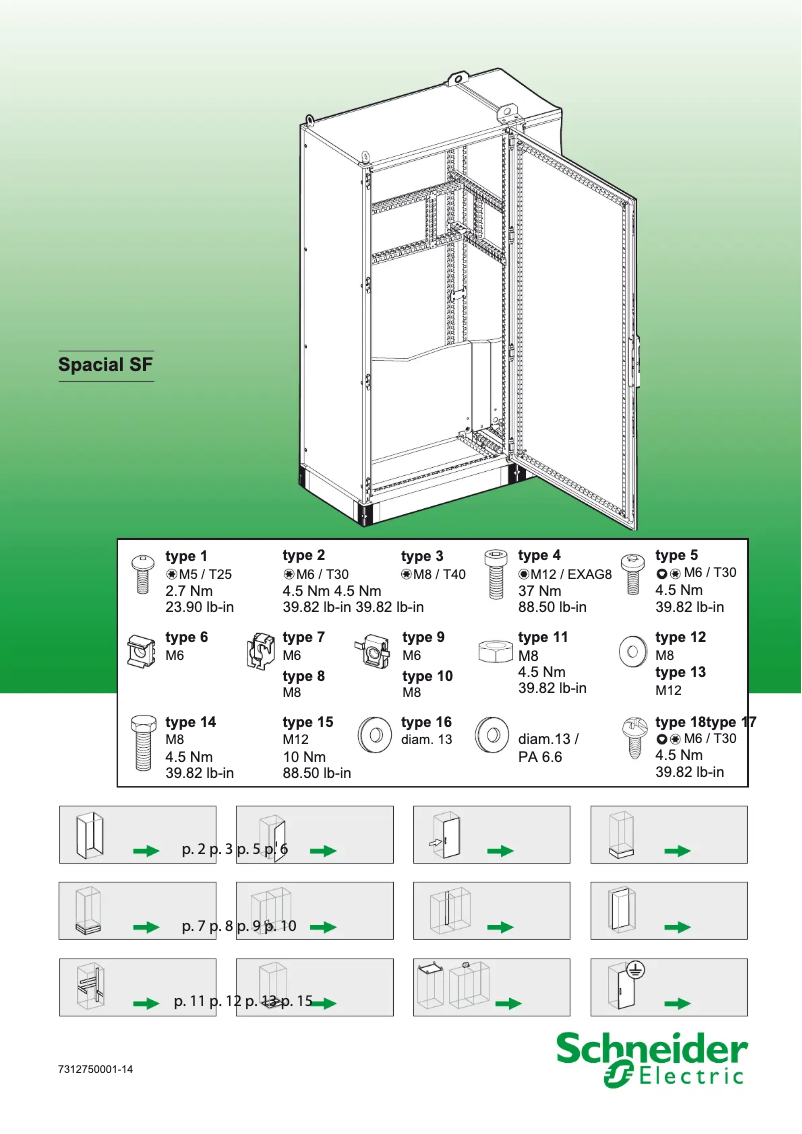 Page 1 of the manual User Manual Schneider NSYSF1812402DP