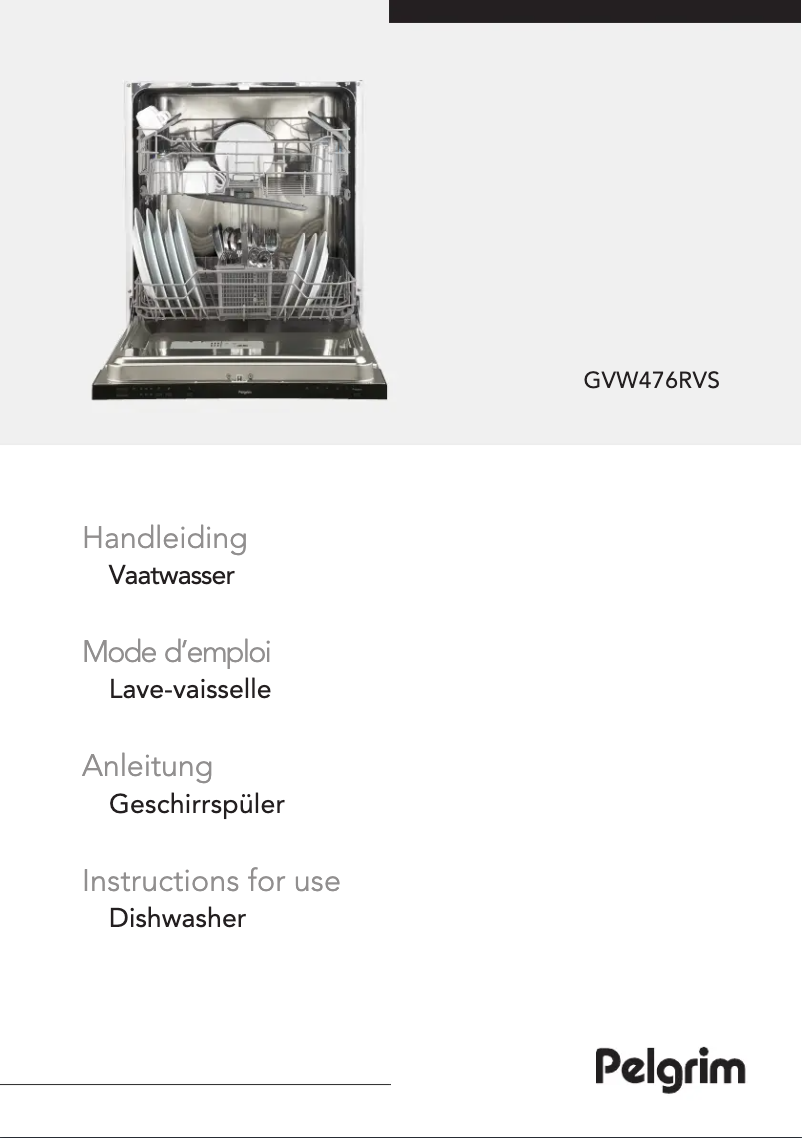 First page image of the manual for GVW476