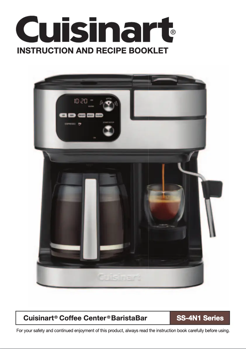 First page image of the manual for Coffee Center BaristaBar SS-4N1